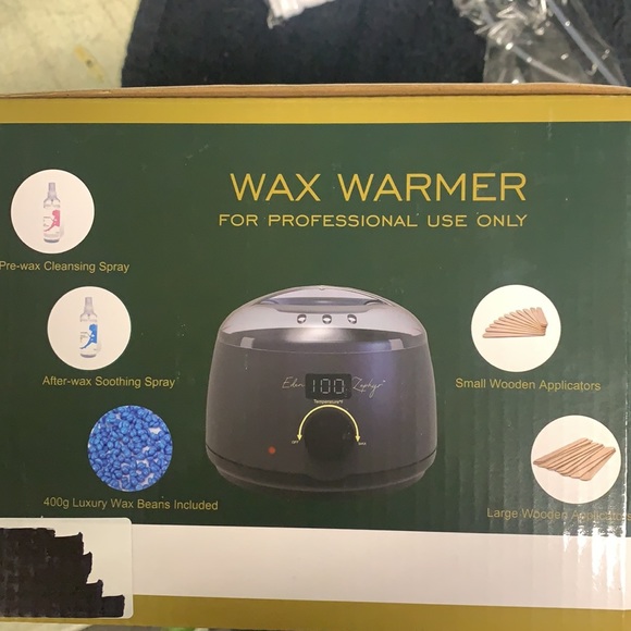 NIB Eden Zephyr Hard Wax Warmer Total Waxing Kit Black - Picture 4 of 12
